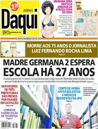 Capa do jornal Jornal Daqui 08/12/2022