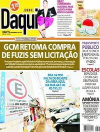 Capa do jornal Jornal Daqui 09/11/2022