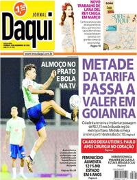 Capa do jornal Jornal Daqui 09/12/2022