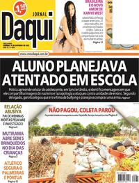 Capa do jornal Jornal Daqui 11/10/2022