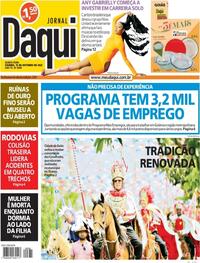 Capa do jornal Jornal Daqui 13/10/2022
