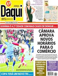 Capa do jornal Jornal Daqui 15/12/2022