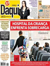 Capa do jornal Jornal Daqui 16/11/2022