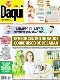 Capa do jornal Jornal Daqui 17/12/2022