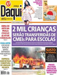 Capa do jornal Jornal Daqui 20/10/2022