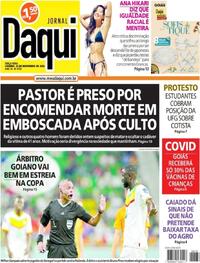 Capa do jornal Jornal Daqui 22/11/2022