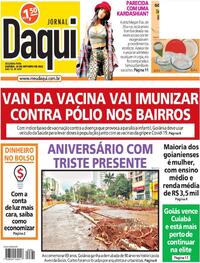 Capa do jornal Jornal Daqui 24/10/2022