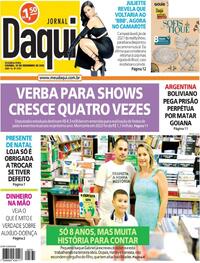 Capa do jornal Jornal Daqui 26/12/2022