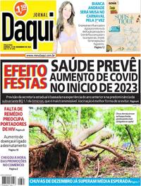 Capa do jornal Jornal Daqui 27/12/2022