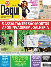 Capa do jornal Jornal Daqui 28/11/2022
