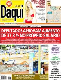 Capa do jornal Jornal Daqui 28/12/2022