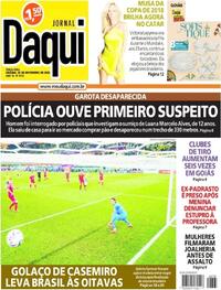 Capa do jornal Jornal Daqui 29/11/2022