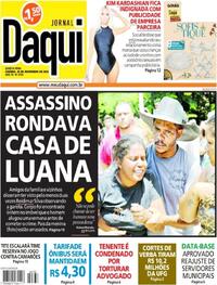 Capa do jornal Jornal Daqui 30/11/2022