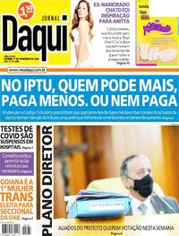 Capa do jornal Jornal Daqui 01/02/2022