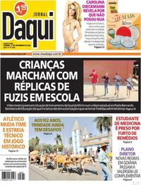 Capa do jornal Jornal Daqui 01/09/2022