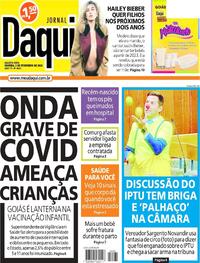 Capa do jornal Jornal Daqui 02/02/2022