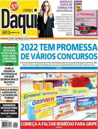 Capa do jornal Jornal Daqui 03/01/2022