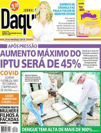 Capa do jornal Jornal Daqui 03/02/2022