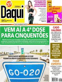 Capa do jornal Jornal Daqui 03/06/2022