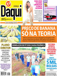 Capa do jornal Jornal Daqui 06/01/2022