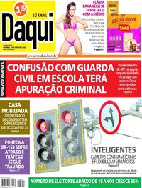 Capa do jornal Jornal Daqui 06/05/2022