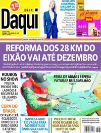 Capa do jornal Jornal Daqui 08/06/2022