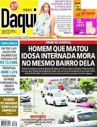 Capa do jornal Jornal Daqui 09/04/2022