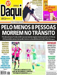 Capa do jornal Jornal Daqui 09/05/2022