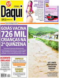 Capa do jornal Jornal Daqui 10/01/2022
