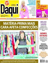 Capa do jornal Jornal Daqui 11/06/2022