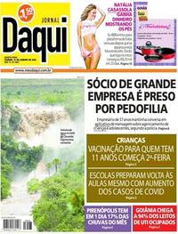 Capa do jornal Jornal Daqui 12/01/2022