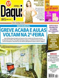 Capa do jornal Jornal Daqui 13/04/2022