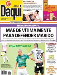 Capa do jornal Jornal Daqui 13/06/2022