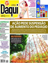 Capa do jornal Jornal Daqui 13/07/2022