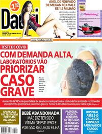 Capa do jornal Jornal Daqui 14/01/2022