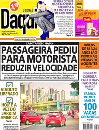 Capa do jornal Jornal Daqui 14/05/2022