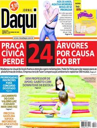Capa do jornal Jornal Daqui 15/03/2022