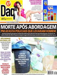 Capa do jornal Jornal Daqui 16/08/2022
