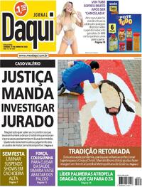 Capa do jornal Jornal Daqui 17/06/2022
