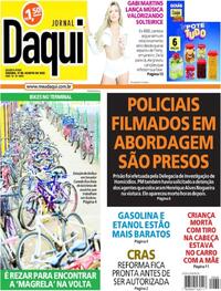 Capa do jornal Jornal Daqui 17/08/2022