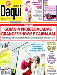 Capa do jornal Jornal Daqui 18/01/2022