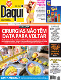 Capa do jornal Jornal Daqui 18/06/2022