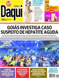 Capa do jornal Jornal Daqui 20/05/2022