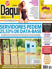 Capa do jornal Jornal Daqui 21/02/2022