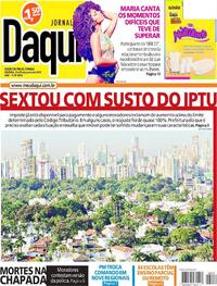 Capa do jornal Jornal Daqui 22/01/2022