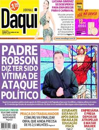 Capa do jornal Jornal Daqui 22/04/2022