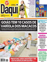 Capa do jornal Jornal Daqui 22/07/2022
