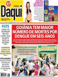 Capa do jornal Jornal Daqui 23/07/2022