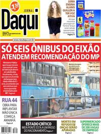 Capa do jornal Jornal Daqui 23/08/2022