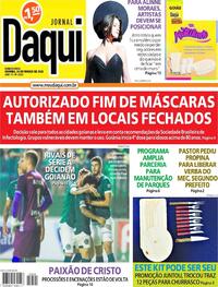 Capa do jornal Jornal Daqui 24/03/2022